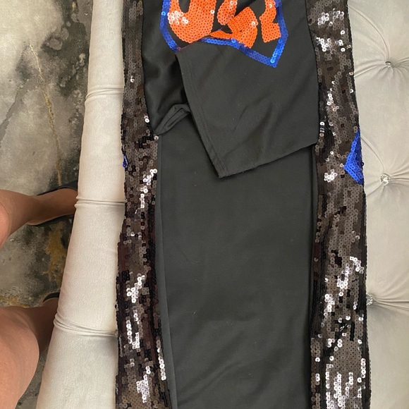 Black sequins Superman t-shirt dress! One size fits all - Picture 4 of 4